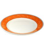 New Horizons W879 Marble Border Mediterranean Dishes Orange 252mm