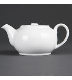 SA321 Bulk Buy Pack of 12 Olympia Whiteware Teapots 426ml