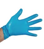 Image of CF403-L Powder-Free Vinyl Gloves Blue Large (Pack of 100)