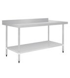 GJ509 1800w x 700d mm Stainless Steel Wall Table with One Undershelf