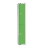 W955-CNS Elite Double Door Coin Return Locker with Sloping Top Graphite Green