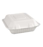 FC525 Bagasse Hinged Food Containers 204mm (Pack of 200)