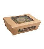 FA371 Recyclable Kraft Tuck-Top Salad Boxes With Window 825ml / 29oz (Pack of 250)