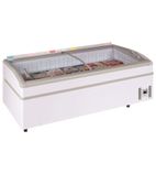 Image of SUPER150DE 590 Ltr White Island Display Chest Freezer With Glass Lid