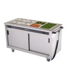 BM40MS 1600mm Wide Mobile Hot Cupboard With Bain Marie Top