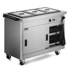 Panther P6B3 1205mm Wide Mobile Hot Cupboard With Bain Marie Top
