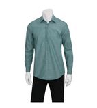 Chambray Mens Long Sleeve Shirt Green Mist L - BB065-L