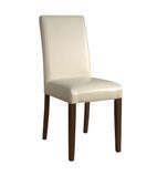 GH444 Faux Leather Dining Chairs Cream (Pack of 2)