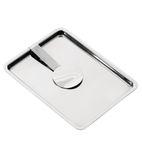 F979 Curved Stainless Steel Tip Tray With Bill Clip