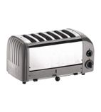 60147 6 Slice Vario Metallic Silver Toaster