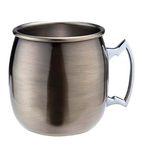CZ538 Antique Brass Plated Curved Moscow Mule Mug 500ml