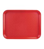 Image of DP213 Polypropylene Fast Food Tray Red Small 345mm