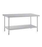 GL279 1800w x 900d mm Stainless Steel Centre Table with One Undershelf