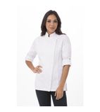 Hartford BB271-XS Womens Lightweight L/S Zipper White Coat XS