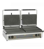 D' PANINI R Electric Double Contact Panini Grill - Ribbed Top & Bottom