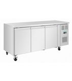 U Series UA106 390 Ltr 3 Door Stainless Steel Refrigerated Prep Counter