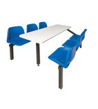Image of B6FASTFD6SEB 6 Seater Single Entry Canteen Table