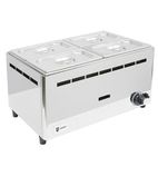 Image of BMF1/1G 4 x 1/4GN Propane Gas Countertop Wet Heat Bain Marie With Pans