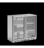 Image of BC2SS Undercounter Double Hinged Glass Door Stainless Steel Back Bar Bottle Cooler