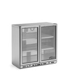 BC2SS Undercounter Double Hinged Glass Door Stainless Steel Back Bar Bottle Cooler