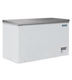 CM530 385 Ltr White Chest Freezer With Stainless Steel Lid