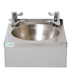 HEF718 Stainless Steel Hand Wash Basin with Lever Taps