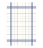 CY523 Bistro Towel Napkin 38x54cm in Blue Check on White (Pack of 250)