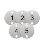 Image of DY770 Table Numbers Silver (1-5) (Pack of 5)