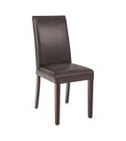 GF955 Faux Leather Dining Chair Dark Brown (Pack of 2)