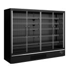Image of GALAXY+ GP26FGD 2580mm Wide Black Multideck Display Fridge With Double Glazed Hinged Glass Doors