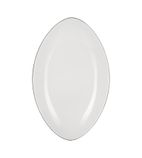 DT924 Equinoxe Oval Service Plates White Cumulus 350mm