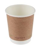 VDW-8 Compostable Coffee Cups Double Wall 230ml / 8oz (Pack of 500)