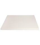 GT160 Werzalit Pre-drilled Square Table Top  Cream 700mm