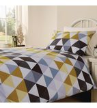 HB704 Geo Duvet Cover Open Olive Double