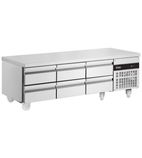 Image of PWN333-HC 246 Ltr 6 Drawer Stainless Steel Refrigerated Chef Base