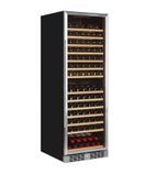 TFW400-2S 416 Ltr Upright Single Glass Door Stainless Steel Frame Dual Zone Wine Cooler