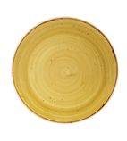 DF786 Round Coupe Plates Mustard Seed Yellow 220mm (Pack of 12)