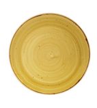 DF786 Round Coupe Plates Mustard Seed Yellow 220mm