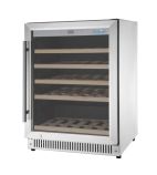 Image of G-Series GM627 118 Ltr Undercounter Single Glass Door Stainless Steel Single Zone Wine Cooler