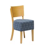 FT426 Asti Padded Soft Oak Dining Chair with Blue Diamond Deep Padded Seat and Back (Pack of 2)