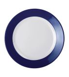 Image of DE606 Colour Rim Melamine Plate Blue 240mm (Pack of 6)