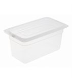 GJ520 Polypropylene 1/3 Gastronorm Containers with Lids 150mm (Pack of 4)