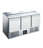 BSP3 368 Ltr Three Door Refrigerated Saladette Counter
