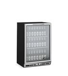 Image of BC1BS 152 Ltr Undercounter Single Glass Door Black Back Bar Bottle Cooler