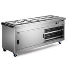 Panther P8B6 2180mm Wide Mobile Hot Cupboard With Bain Marie Top