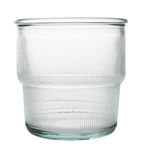 FU597 Recycled Glass Ribbed Stackable Tumblers 300ml (Pack of 6)