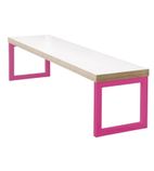 Dining Bench White with Pink Frame 3ft - DM659