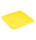 HY420 Polyethylene Square Food Measuring Container Lid Yellow Medium