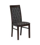 FT413 Brooklyn Padded Back Dark Walnut Dining Chair with Black Diamond Padded Seat and Back (Pack of 2)