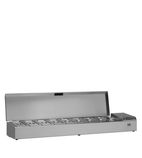 HTW18-S3 9 x 1/3GN Refrigerated Countertop Food Prep Topping Unit With Stainless Steel Lid